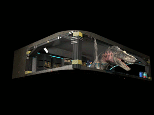 兇猛恐龍裸眼3D視頻模板