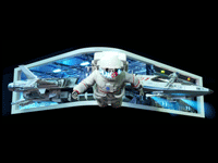 宇航員出艙裸眼3D視頻模板